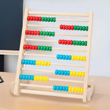 Wooden Abacus 10 Rows Educational Abacus for Kindergarten Kids Kindergartens