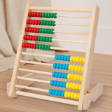 Wooden Abacus 10 Rows Educational Abacus for Kindergarten Kids Kindergartens