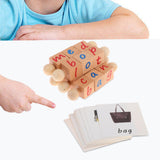 Wood Reading Blocks Flash Cards Spelling Games for Baby Preschool Boys Girls