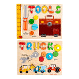 Peg Puzzles Learning Toys Wooden Busy Board for Boy and Girls Preschool Gift Tool Busy Board