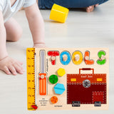 Peg Puzzles Learning Toys Wooden Busy Board for Boy and Girls Preschool Gift Tool Busy Board