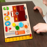 Peg Puzzles Learning Toys Wooden Busy Board for Boy and Girls Preschool Gift Tool Busy Board