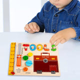 Peg Puzzles Learning Toys Wooden Busy Board for Boy and Girls Preschool Gift Tool Busy Board