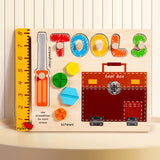 Peg Puzzles Learning Toys Wooden Busy Board for Boy and Girls Preschool Gift Tool Busy Board