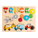 Peg Puzzles Learning Toys Wooden Busy Board for Boy and Girls Preschool Gift Tool Car Busy Board