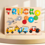 Peg Puzzles Learning Toys Wooden Busy Board for Boy and Girls Preschool Gift Tool Car Busy Board