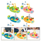 Kids Play Sink Toys with Running Water Dishwasher Toy for Birthday Gift Deer Orange