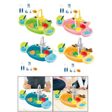 Kids Play Sink Toys with Running Water Dishwasher Toy for Birthday Gift Deer Orange