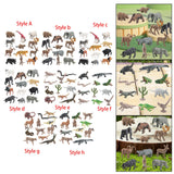 Maxbell 12x Mini Wildlife Animals Figurines Set for Festivals Holiday Party Supplies Style A