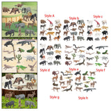 Maxbell 12x Mini Wildlife Animals Figurines Set for Festivals Holiday Party Supplies Style A