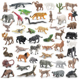 Maxbell 12x Mini Wildlife Animals Figurines Set for Festivals Holiday Party Supplies Style A