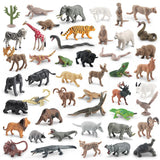 Maxbell 12x Mini Wildlife Animals Figurines Set for Festivals Holiday Party Supplies Style A