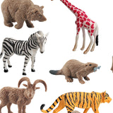 Maxbell 12x Mini Wildlife Animals Figurines Set for Festivals Holiday Party Supplies Style A