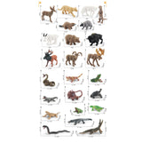 Maxbell 12x Mini Wildlife Animals Figurines Set for Festivals Holiday Party Supplies Style A