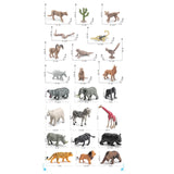 Maxbell 12x Mini Wildlife Animals Figurines Set for Festivals Holiday Party Supplies Style A