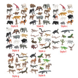 Maxbell 12x Mini Wildlife Animals Figurines Set for Festivals Holiday Party Supplies Style A