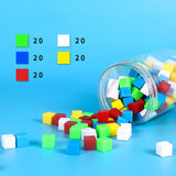 Maxbell 100 Pieces Centimeter Cubes Math Learn Cubes for Ages 4 5 6 7 Years Old Boys Girls