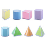 8Pcs Geometric Shape Blocks Math Toy for Teacher Supplies Ages 3+ Boys Girls