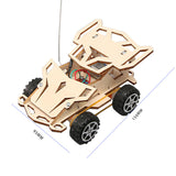 Remote Control Car Toy Wooden Science Experiment Kits RC Car DIY for School