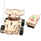 Remote Control Car Toy Wooden Science Experiment Kits RC Car DIY for School