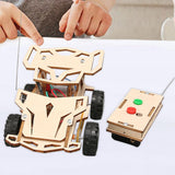 Remote Control Car Toy Wooden Science Experiment Kits RC Car DIY for School