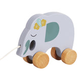 Pull Along Walking Toys Developmental Toy Cartoon Montessori Toys Boys Girls elephant