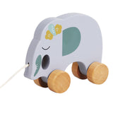 Pull Along Walking Toys Developmental Toy Cartoon Montessori Toys Boys Girls elephant