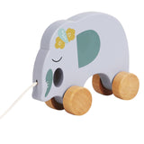 Pull Along Walking Toys Developmental Toy Cartoon Montessori Toys Boys Girls elephant