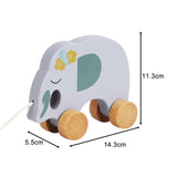 Pull Along Walking Toys Developmental Toy Cartoon Montessori Toys Boys Girls elephant