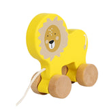 Pull Along Walking Toys Developmental Toy Cartoon Montessori Toys Boys Girls lion