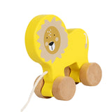 Pull Along Walking Toys Developmental Toy Cartoon Montessori Toys Boys Girls lion