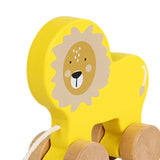 Pull Along Walking Toys Developmental Toy Cartoon Montessori Toys Boys Girls lion