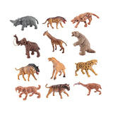 12Pcs Mini Prehistoric Animal Model Holiday Present Ancient Animal Figurines Style C