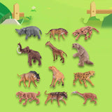 12Pcs Mini Prehistoric Animal Model Holiday Present Ancient Animal Figurines Style C