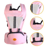 Baby Body Holder with Back Support Breathable for Mom Dad Travelling Newborn Pink