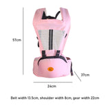 Baby Body Holder with Back Support Breathable for Mom Dad Travelling Newborn Pink