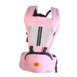 Baby Body Holder with Back Support Breathable for Mom Dad Travelling Newborn Pink