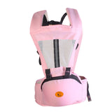 Baby Body Holder with Back Support Breathable for Mom Dad Travelling Newborn Pink