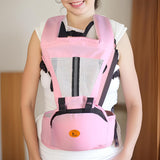 Baby Body Holder with Back Support Breathable for Mom Dad Travelling Newborn Pink