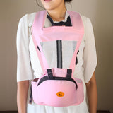 Baby Body Holder with Back Support Breathable for Mom Dad Travelling Newborn Pink