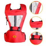 Baby Body Holder with Back Support Breathable for Mom Dad Travelling Newborn Red