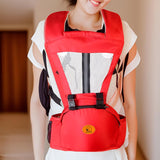 Baby Body Holder with Back Support Breathable for Mom Dad Travelling Newborn Red