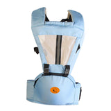 Baby Body Holder with Back Support Breathable for Mom Dad Travelling Newborn Light Blue