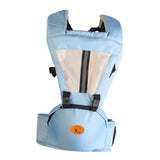 Baby Body Holder with Back Support Breathable for Mom Dad Travelling Newborn Light Blue