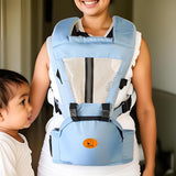 Baby Body Holder with Back Support Breathable for Mom Dad Travelling Newborn Light Blue