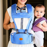 Baby Body Holder with Back Support Breathable for Mom Dad Travelling Newborn Dark Blue