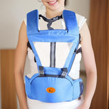 Baby Body Holder with Back Support Breathable for Mom Dad Travelling Newborn Dark Blue