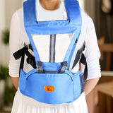 Baby Body Holder with Back Support Breathable for Mom Dad Travelling Newborn Dark Blue