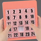 Maxbell 15 Klotski Puzzle Math Educational Toys Sliding Number Puzzle for Boys Girls Pink