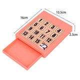Maxbell 15 Klotski Puzzle Math Educational Toys Sliding Number Puzzle for Boys Girls Pink